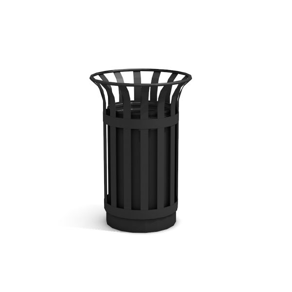 Svart Sofia Bin søppelkasse med moderne design.