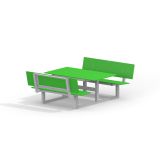 Bankebord Dobbel Lav med Rygg (Hpl)