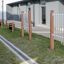 Xylofon utendørs lekeplass instrument montert i park.