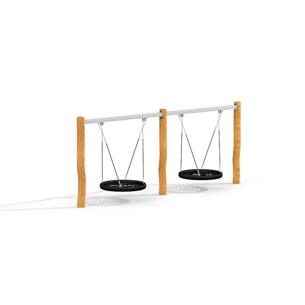 Dobbelte husker Double Swing Robinia (BNS 120) med svarte seter.
