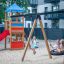 Trelekeplass med Bird Nest Swing med tårn (BNS 120 cm).