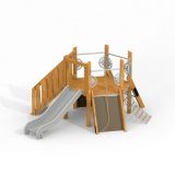 Six Angle Uvala w/ stairs & slide (H90) wooden playhouse 
