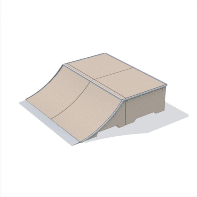 Dobbel Quarter Pipe for skateboardpark.