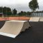 Double Quarter Pipe for skateboarding på utendørs bane.