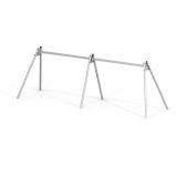 Four-seater swing frame with steel posts