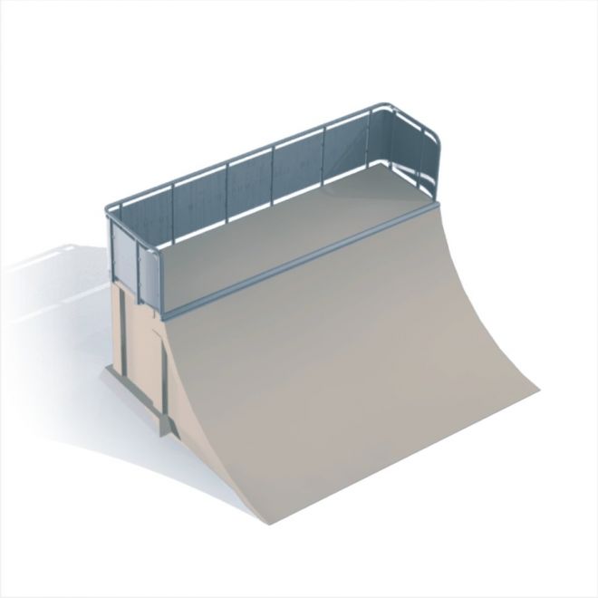 Rullekultur Quarter-Pipe High and Wide for skateboardtriks.